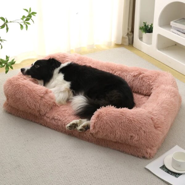 warm plush pet bed furbun pink